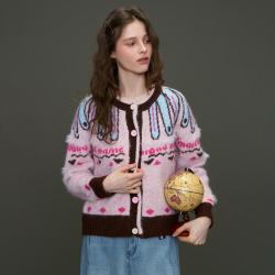 a02 高级感慵懒风复古含羊毛针织开衫2025春秋休闲百搭女式毛衣