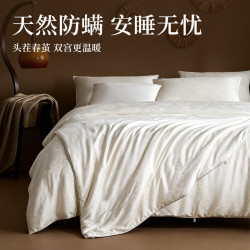 京东京造 100%桑蚕丝被双宫茧 四季通用 子母被200x230cm