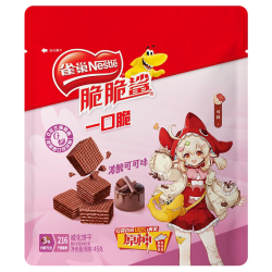 雀巢 原神联动x雀巢脆脆鲨一口脆巧克力味夹心威化饼干45g