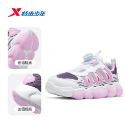 特步 童鞋闪灯儿童运动跑鞋女童秋季新款幼小童宝宝防滑耐磨休闲鞋