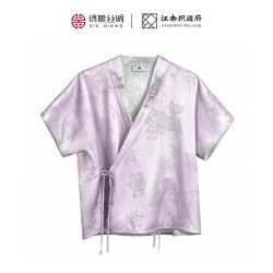 绣娘 丝绸100%桑蚕丝真丝汉服上衣女新中式温香双面双穿半袖外套女