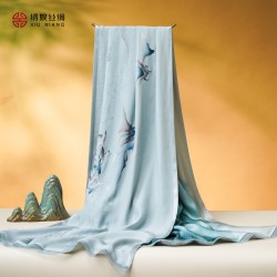 绣娘 丝绸真丝丝巾中式非遗苏绣桑蚕丝披肩女外搭双面佩戴高级礼盒