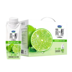 君乐宝 简醇梦幻盖0蔗糖常温青柠酸奶 255g*10瓶礼盒装