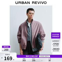 UR UUY150008 立领拉链夹克 灰紫 M