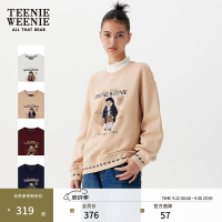 TEENIE WEENIE 格纹刺绣拼接 浅卡其色 XS 女士卫衣