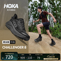 HOKA ONE ONE 男女款夏季挑战者 8全地形跑步鞋CHALLENGER 8户外 黑色/太空灰-男 42/265mm