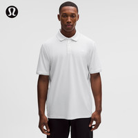 lululemon LM3GNIS 男士网球条纹网面Polo衫 白色 M