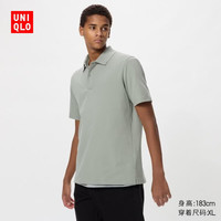 优衣库 AIRism POLO衫/短袖男装女装T恤482302 479724 475367/51嫩绿色 2XL
