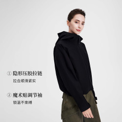 navigare 小帆船黑色户外宽松短外套女士夹克上衣