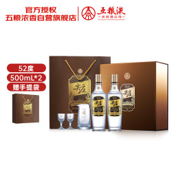 五粮液 尖庄 高光 52度浓香型白酒 500mL*2瓶 蛇年新春礼盒