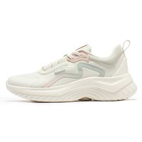361° 361女鞋皮面运动鞋2026夏季新款网面跑步鞋轻便软底休闲跑鞋女款
