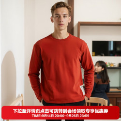 Timberland 官方长袖T恤男户外舒适透气印花纯棉圆领卫衣套头衫A6BM2 DL9 L 180/108A