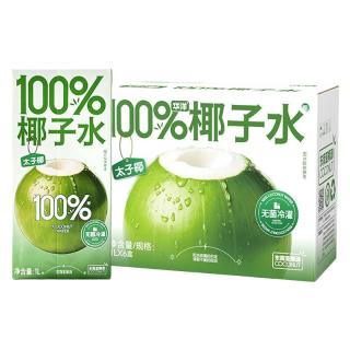 华洋 100%纯椰子水 0蔗糖0脂肪 1L*6瓶 果汁饮料
