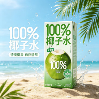 华洋 100%纯椰子水 0蔗糖0脂肪 1L*6瓶 果汁饮料