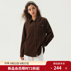 独束 新品独束大码女装复古宽松灯芯绒衬衫26冬新品纯棉舒适百搭长袖衬衣