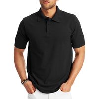 HANES 男式 XTemp Polo衫 Black Large