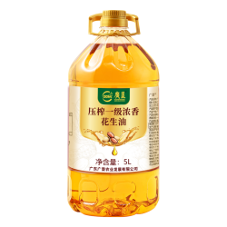 广垦粮油 一级浓香压榨花生油 5L