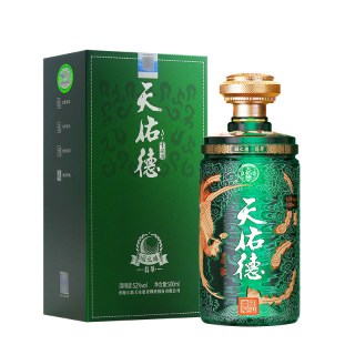 天佑德 青稞酒国之德翡翠52度500ml清香型白酒礼盒纯粮酒中秋送礼