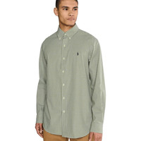 RALPH LAUREN Classic Fit Gingham Stretch Poplin Shirt