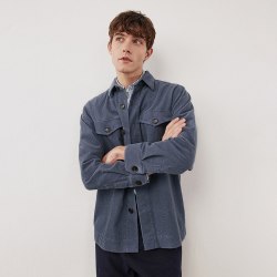 navigare [灯芯绒]Navigare小帆船秋季宽松长袖衬衫外套男衬衣
