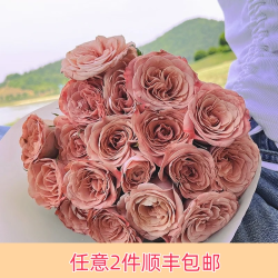 芊芊细语 卡布奇诺玫瑰18支+2支防损