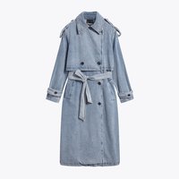Desigual 新品牛仔系带收腰款风衣女式外套