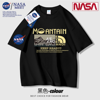 NASA新款潮牌夏季纯棉短袖t恤男女同款宽松圆领印花休闲时尚百搭