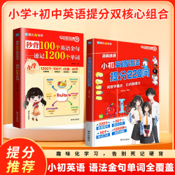 小初英语语法提分220问 秒背金句英语语法提前学漫画图解助力提分