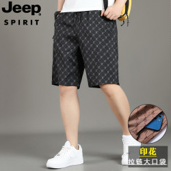 JEEP SPIRIT JEEPSPIRIT速干大码夏装男士夏季新款休闲宽松运动裤时尚直筒裤子