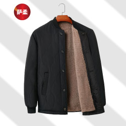 中老年冬季棉服男加绒加厚聚暖绒内里宽松爸爸装外套爷爷保暖棉袄