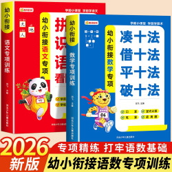 2026新版 幼小衔接语数专项 凑十法借十法拼音识字为一年级做准备