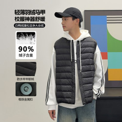 圆领可V领轻薄款白鸭绒羽绒服薄羽绒品牌衣服2026适合反季穿着