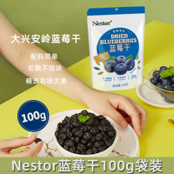 Nestor 大兴安岭蓝莓干酸甜果脯蜜饯休闲办公小零食糕西点烘焙原料