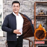 棉衣男短款轻薄内穿打底棉服中老年爸爸冬季加绒加厚保暖内胆棉袄