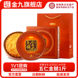 金九月饼 五仁金腿广式大月饼 500g 礼盒装