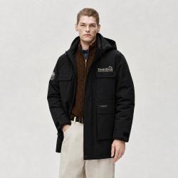 TEENIE WEENIE 小熊男装情侣款羽绒服男冬季加厚工装休闲连帽羽绒服男式羽绒服