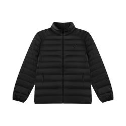 乔丹 男士防泼水轻薄羽绒服 黑色 L 充绒量55g