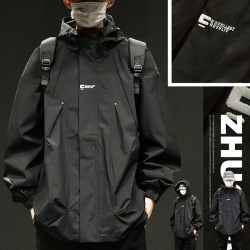 黑武士冲锋衣外套男士春秋户外男生爬山防风衣服夹克新款男装秋季