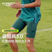 飞比特 Flipbelt飞比特男士袋鼠裤3.0紧身压缩裤跑步透气吸湿排汗 森林绿 L