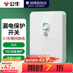 公牛 GTP系列 LE2 32A漏电保护开关 86型