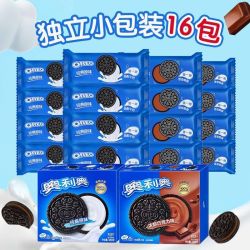 亿滋 奥利奥夹心饼干原味巧克力48.5g*16袋共776g儿童早餐零食独立包装