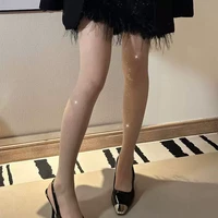 喜舒莱 超薄亮片闪光连裤袜女肤色波点丝袜美腿显瘦打底袜薄款