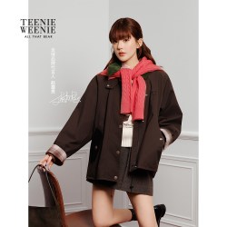 TEENIE WEENIE TeenieWeenie小熊毛衣绵羊毛山羊绒26秋绞花针织衫
