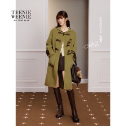 TEENIE WEENIE TeenieWeenie小熊牛角扣毛呢大衣26冬羊毛羊绒外套