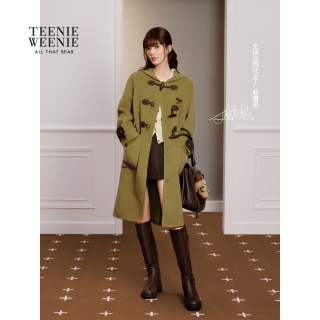 TEENIE WEENIE TeenieWeenie小熊牛角扣毛呢大衣26冬羊毛羊绒外套