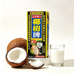 椰树 海南椰树牌椰汁 1L*12盒 正宗椰汁植物蛋白饮料家庭聚会 6月椰汁