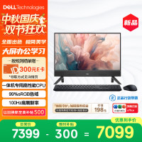 戴尔 灵越 新款 高端一体机台式电脑(13代i5 16G 512G)曜石黑 23.8英寸 100Hz 办公学习机