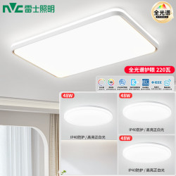 雷士 吸顶灯大尺寸客厅灯IP40灯具LED照明大瓦数现代简约套餐包安装 加大加亮【三室一厅】