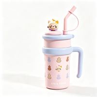 COSTA 咖世家 保温杯巨无霸大容量 男女吸管冰霸水杯 享福猫+享福猫公仔 900ml