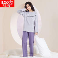 Hodo 睡衣男女士长袖长裤家居服可外穿